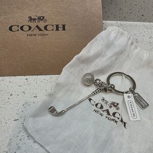 Coach Silver Golf Keychain - New In Box